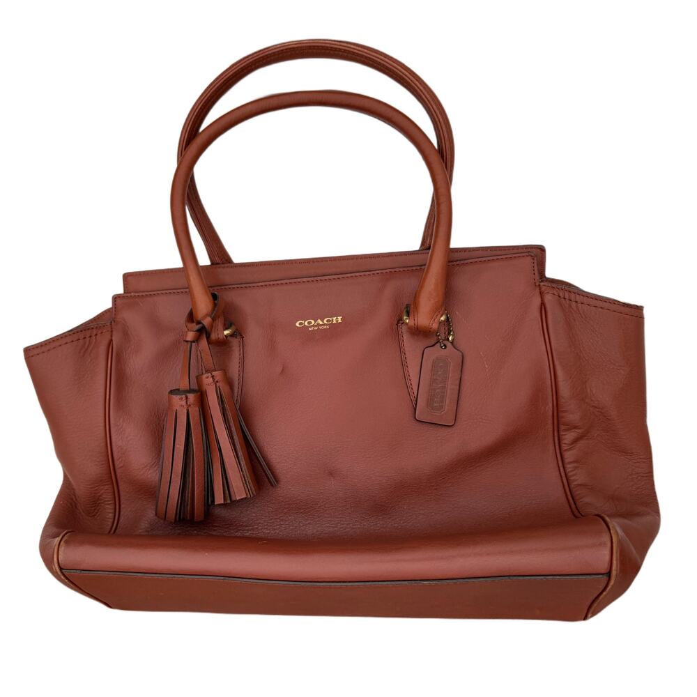 Coach bag with zipper and tassel in Carmel brown - Picture 3 of 5